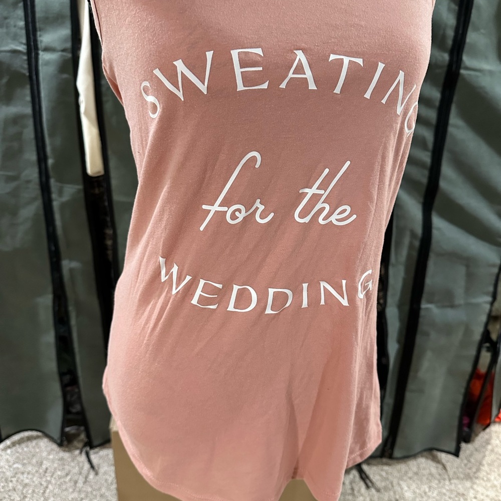 Fitted Pink and White Tank Top